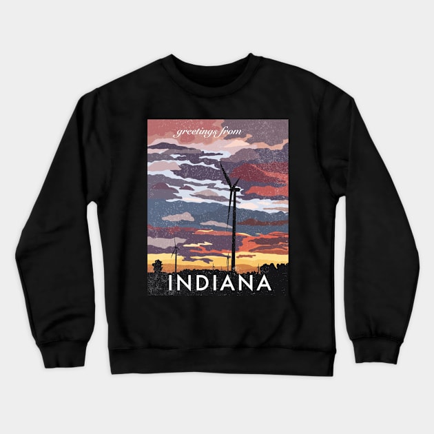 Greetings from Indiana Crewneck Sweatshirt by quirkyandkind